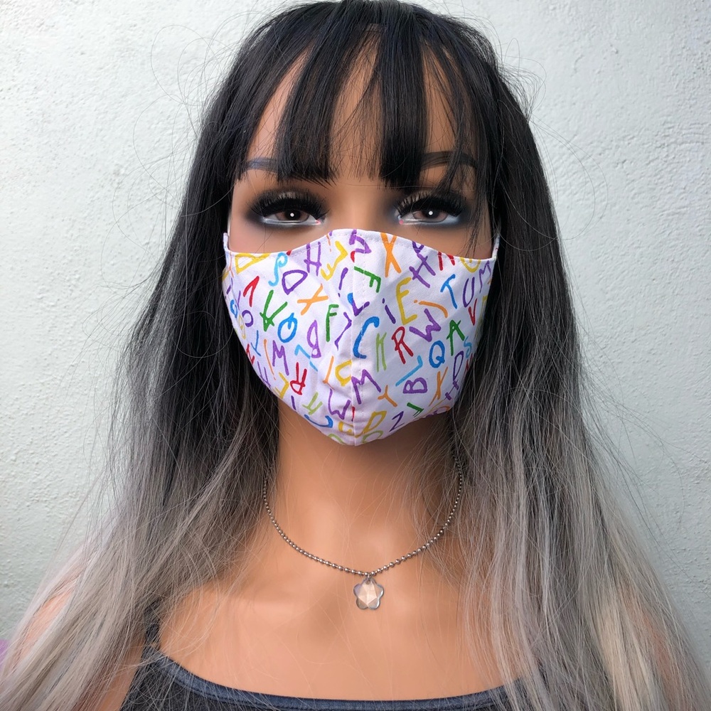Beautiful Unique Handmade Masks ✨ Alphabet drop 📚